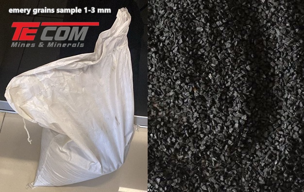 emery grains 1-3 mm emery corundum grains (1-3 mm) sample to Belgium