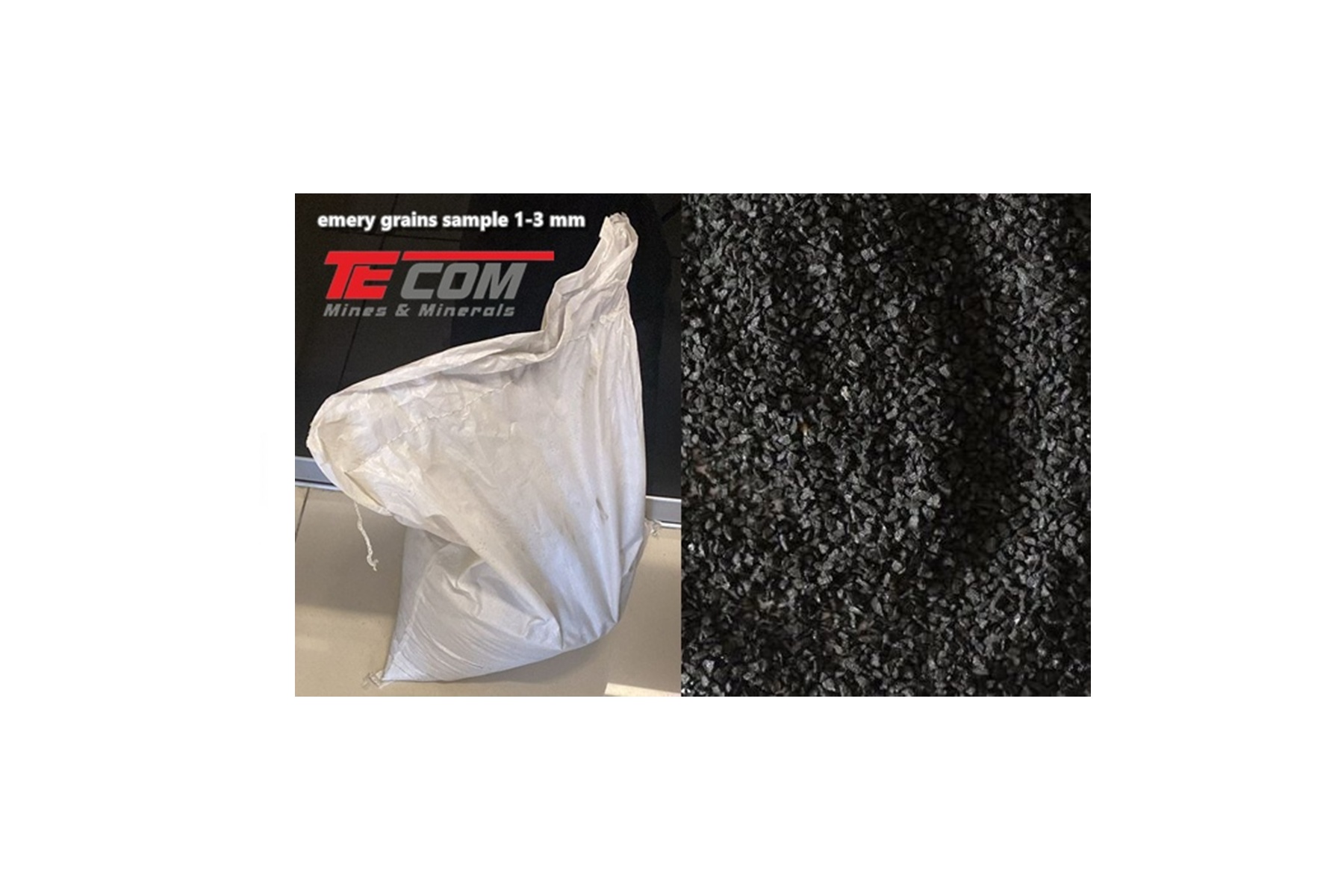 emery grains sample 1-3 mm emery corundum grains (1-3 mm) sample to Belgium