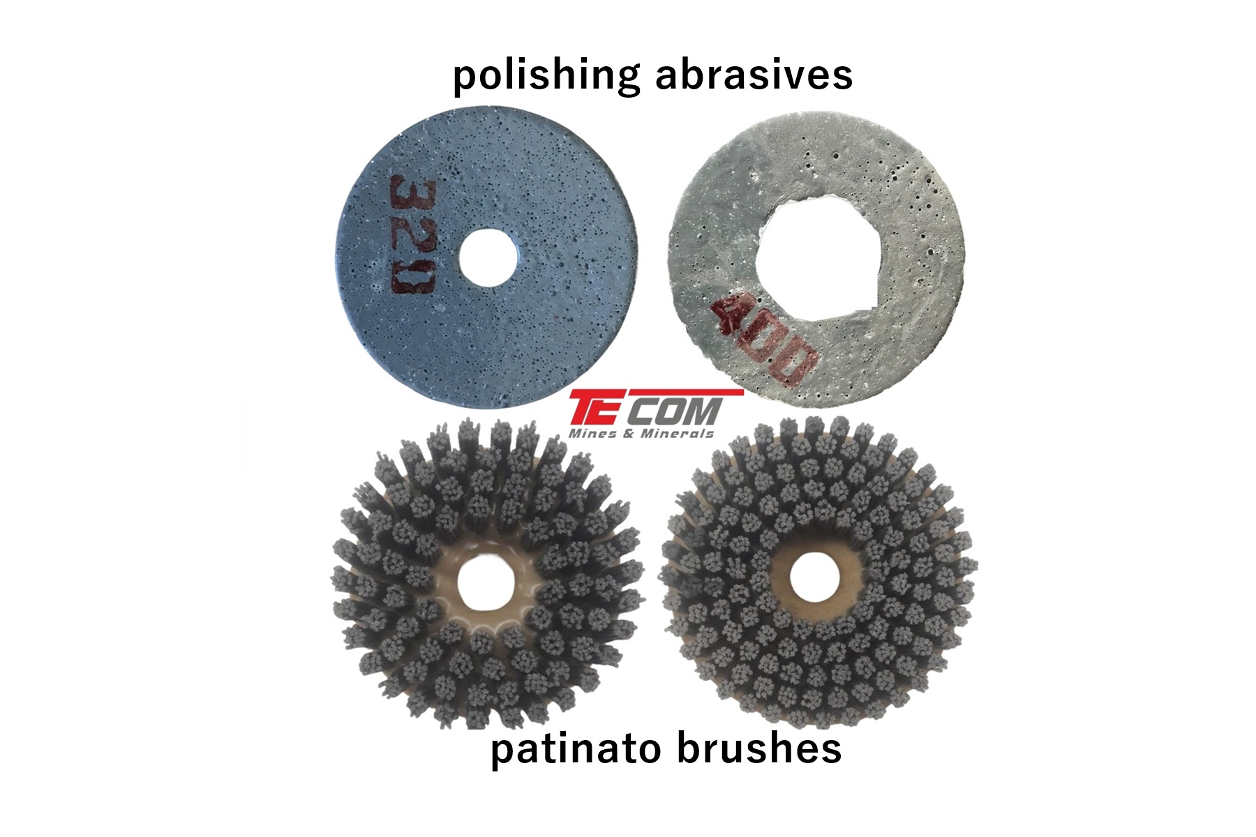 polishing abrasives plus patinato brushes Polishing Abrasives plus Patinato Brushes To Create Leather Effect For Marble And Granite